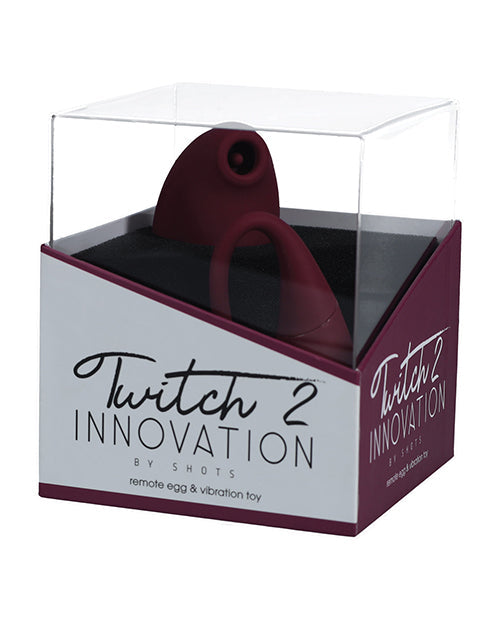 Vibromasseur Shots Twitch 2 avec télécommande et œuf vibrant - Bordeaux
