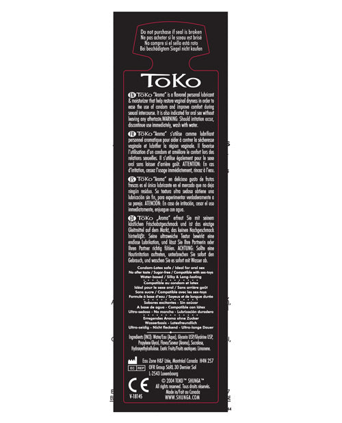 Lubrifiant aromatique Shunga Toko - 5,5 oz de sensations fortes à la noix de coco