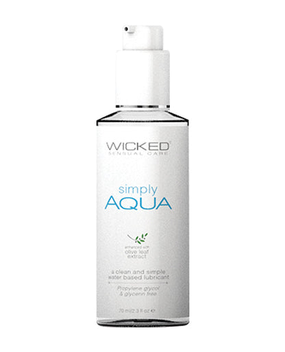 Lubrifiant à base d'eau Wicked Sensual Care Simply Aqua - 2,3 oz