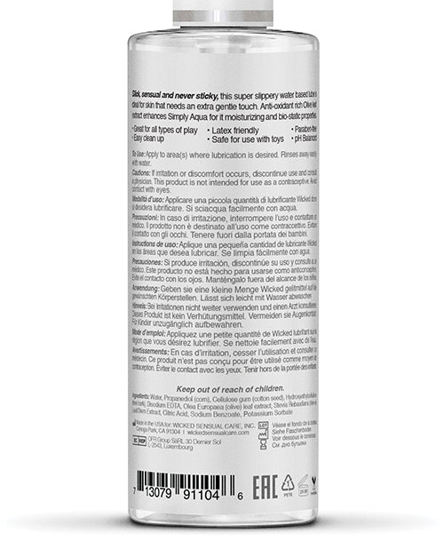 Lubrifiant à base d'eau Wicked Sensual Care Simply Aqua - 113 ml