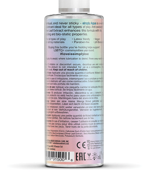 Lubrifiant à base d'eau Wicked Sensual Care Simply Aqua Édition spéciale - 113 ml