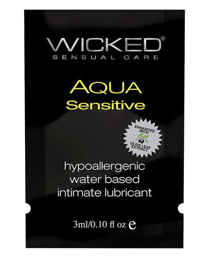 Lubrifiant hypoallergénique à base d'eau Wicked Sensual Care Aqua Sensitive - 0,1 oz