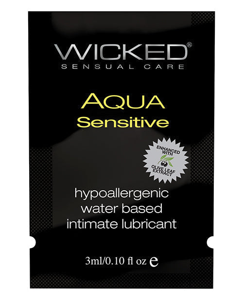 Lubrifiant hypoallergénique à base d'eau Wicked Sensual Care Aqua Sensitive - 0,1 oz