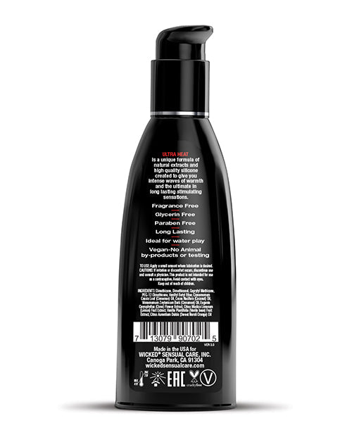 Lubrifiant à base de silicone Wicked Sensual Care Ultra Heat Warming Sensation - 2 oz