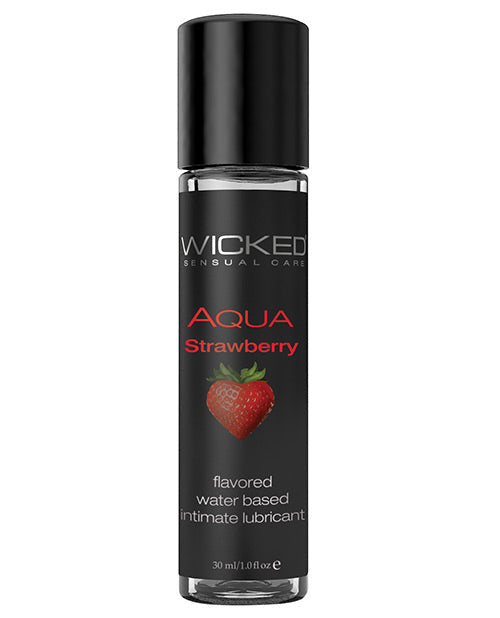 Lubrifiant à base d'eau Wicked Sensual Care Aqua - 28 g Fraise