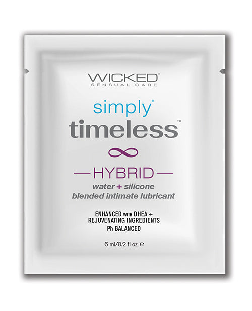 Lubrifiant hybride eau et silicone Wicked Sensual Care Simply Timeless - 0,2 oz