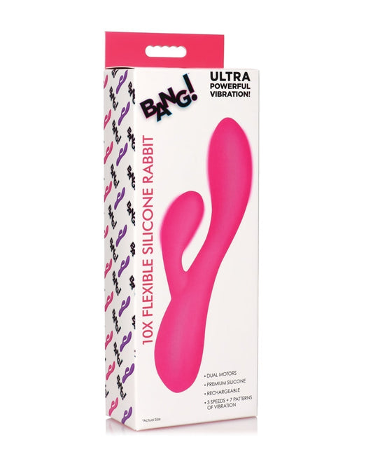 Bang ! 10 x Lapin flexible en silicone - Rose